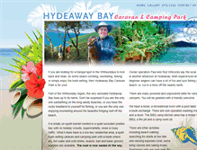 Tablet Screenshot of hydeawaybaycaravanpark.com.au
